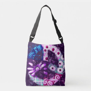 Crossbody Bag Purse - Abstract Peace Sign Art