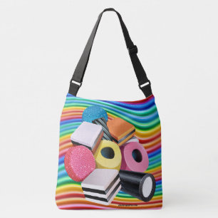 Crossbody large Tote bag. Candy Allsorts cascade