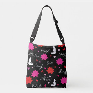 Crossbody Tote Bag Lotus Floral Self-Love Design