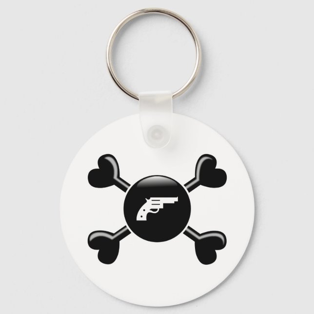 Crossbones Guns Key Ring (Front)