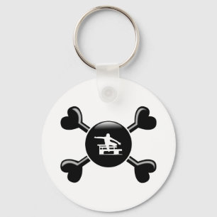 Crossbones Hurdling Key Ring