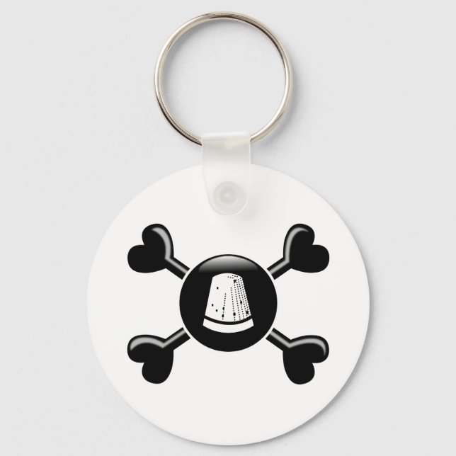 Crossbones Sewing Key Ring (Front)