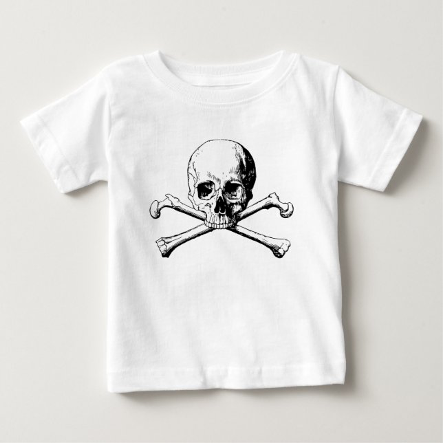 Crossbones skull baby T-Shirt (Front)