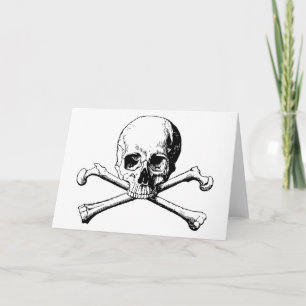 Crossbones skull card