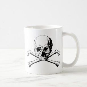 Crossbones skull coffee mug