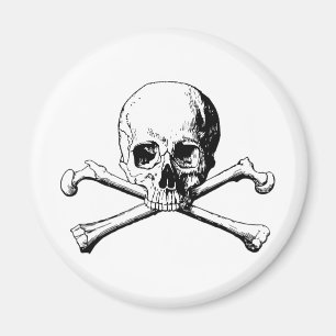 Crossbones skull magnet