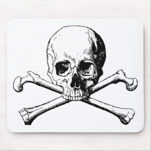 Crossbones skull mouse mat