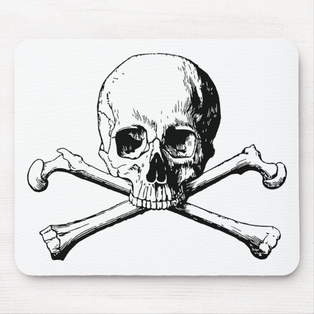 Crossbones skull mouse mat (Front)