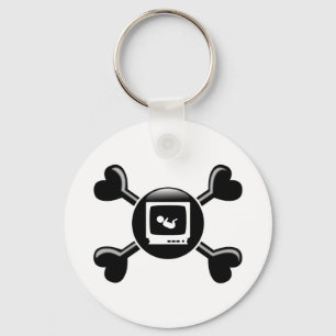Crossbones Sonograms Key Ring