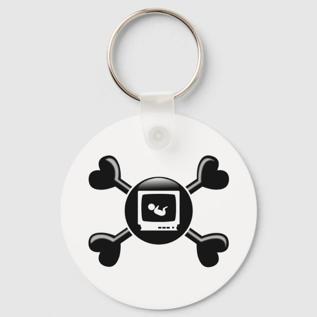 Crossbones Sonograms Key Ring (Front)