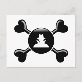 Crossbones Spying Postcard