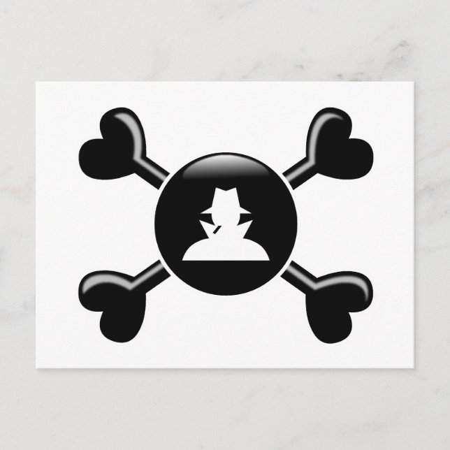 Crossbones Spying Postcard (Front)