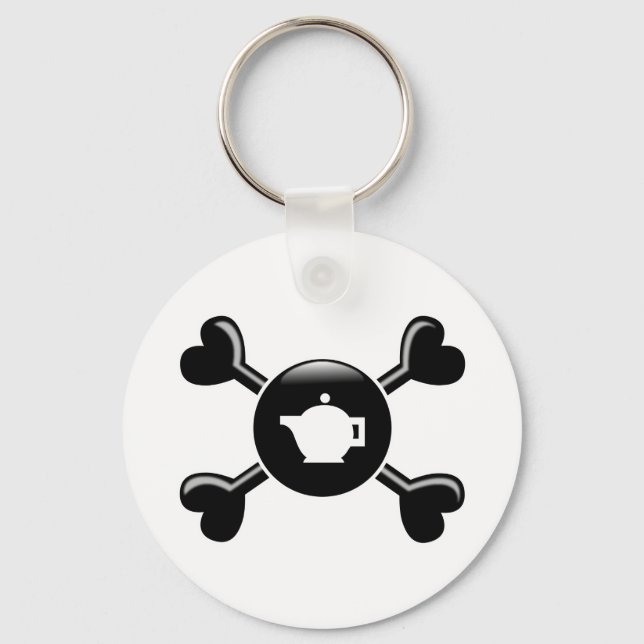Crossbones Tea Key Ring (Front)