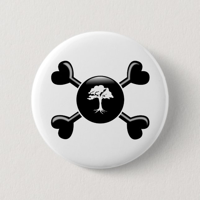 Crossbones Trees 6 Cm Round Badge (Front)