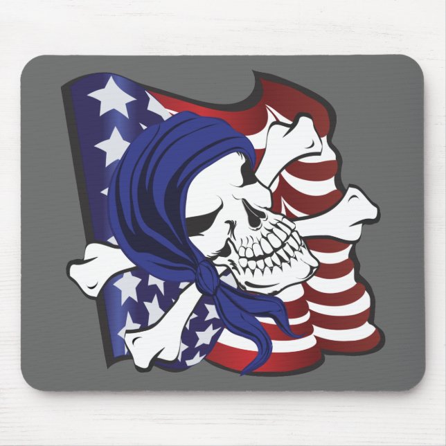 Crossbones USA Mouse Mat (Front)