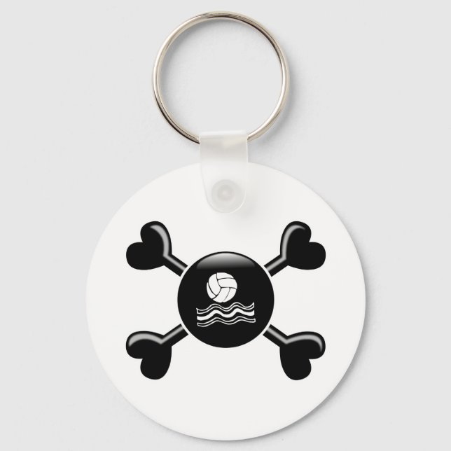 Crossbones Water Polo Key Ring (Front)