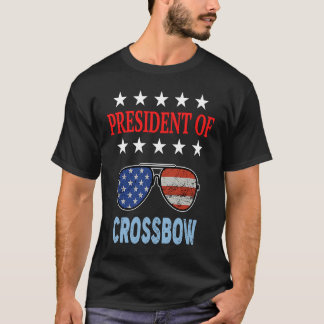Crossbow Accessories  USA Flag Crossbow Saying T-Shirt