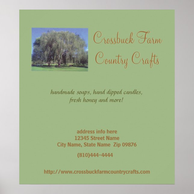 Crossbuck Farm Table Display Poster (Front)