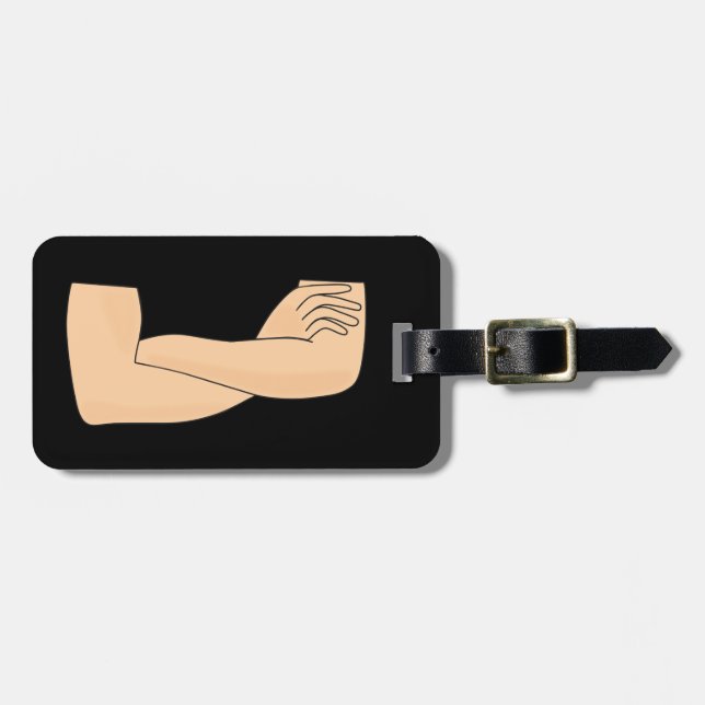 Crossed arms luggage tag (Front Horizontal)