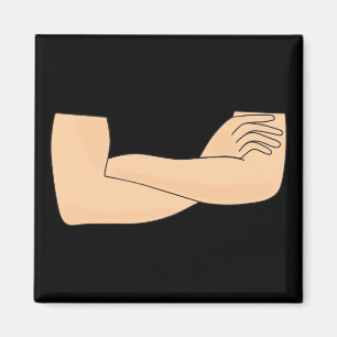Crossed arms magnet