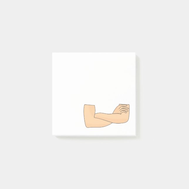 Crossed arms post-it notes (Front)