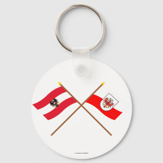 Crossed Austria and Tirol flags Key Ring