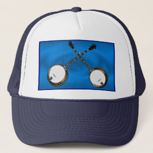 CROSSED BANJOS -HAT TRUCKER HAT