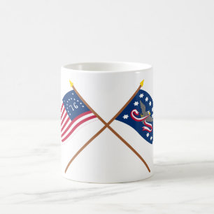 Crossed Bennington and Whiskey Rebellion Flags Coffee Mug