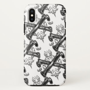 Crossed bone filigree iPhone x case
