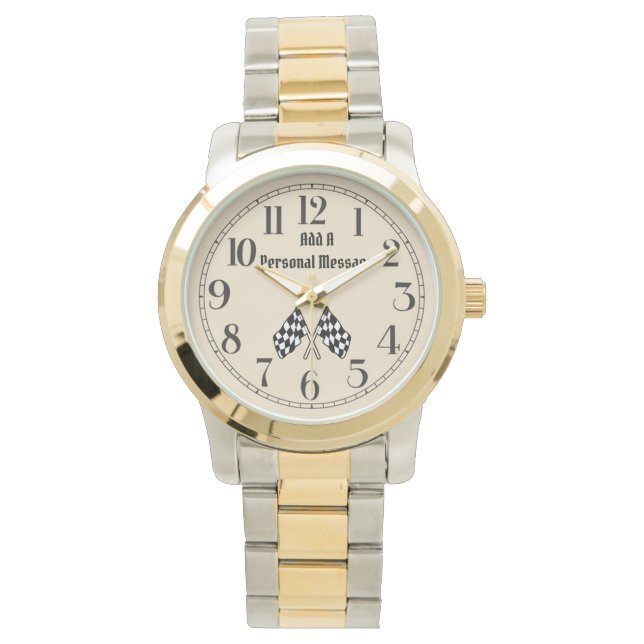 Crossed Chequered Flags Watch (Front)