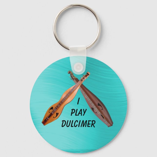 CROSSED DULCIMER-KEYCHAIN KEY RING (Front)