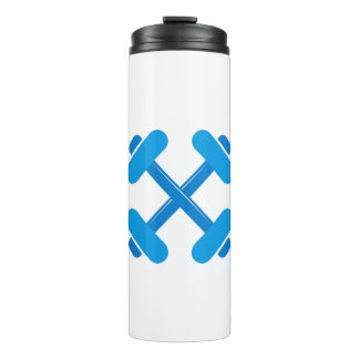 Crossed Dumbbells - Fitness & Gym Workout Thermal Tumbler