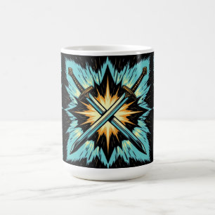 Crossed Fantasy Arrows with Glowing Energy – Dynam Coffee Mug