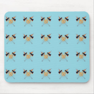 Crossed Fantasy Axes with Fiery Energy – Powerful  Mouse Mat