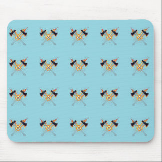 Crossed Fantasy Axes with Fiery Energy – Powerful  Mouse Mat