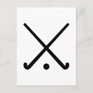 Crossed Field hockey clubs Postcard