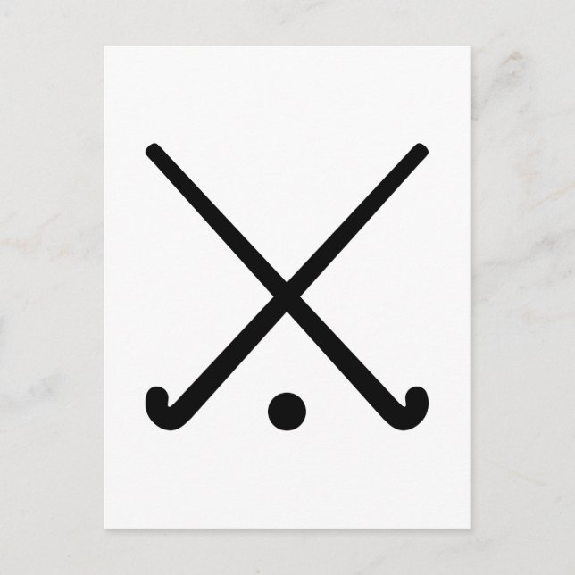 Crossed Field hockey clubs Postcard (Front)