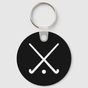 Crossed Field Hockey Sticks Key Ring