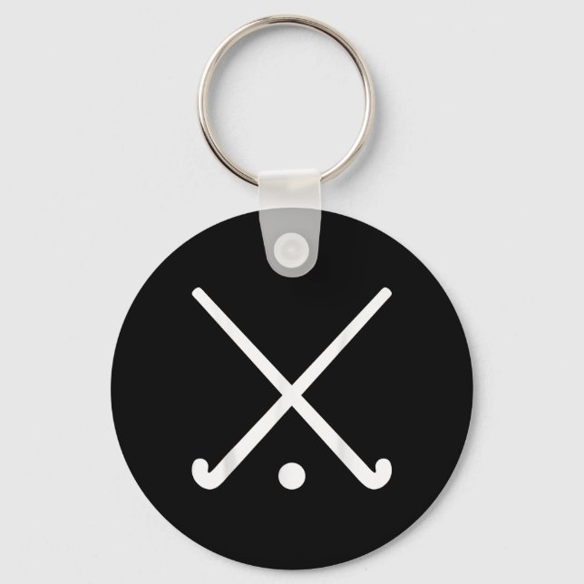 Crossed Field Hockey Sticks  Key Ring (Front)