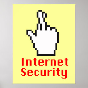 Crossed Fingers Cursor Poster