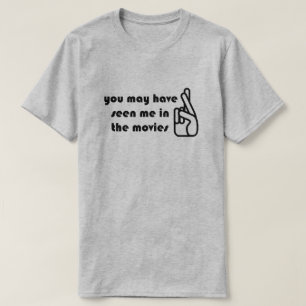 Crossed Fingers Seen in Movies Mens GreyTshirt T-Shirt