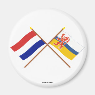 Crossed flags of Holland and Limburg Magnet