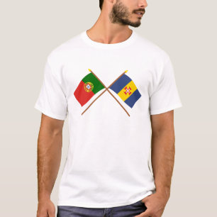 Crossed Flags of Portugal and Madeira T-Shirt