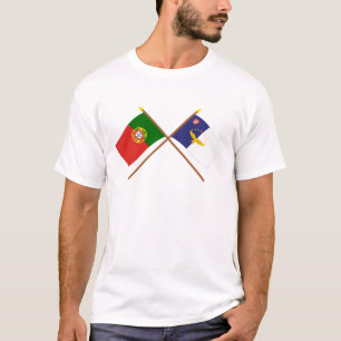 Crossed Flags of Portugal and the Azores T-Shirt