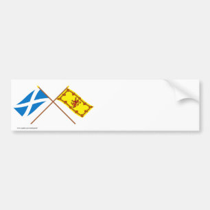 Crossed Flags of Scotland Bumper Sticker