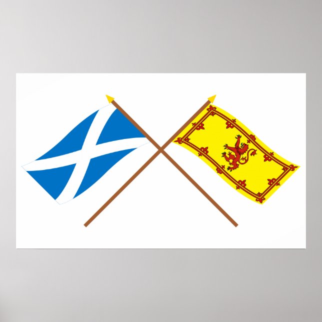 Crossed Flags of Scotland Poster (Front)