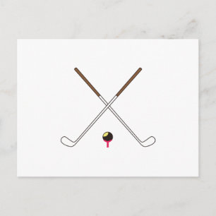 Crossed Golf Clubs Postcard