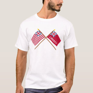 Crossed Grand Union and Liberty Flags T-Shirt