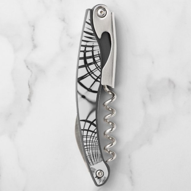 Crossed grey lines remind us of drawings of claw corkscrew (Back)