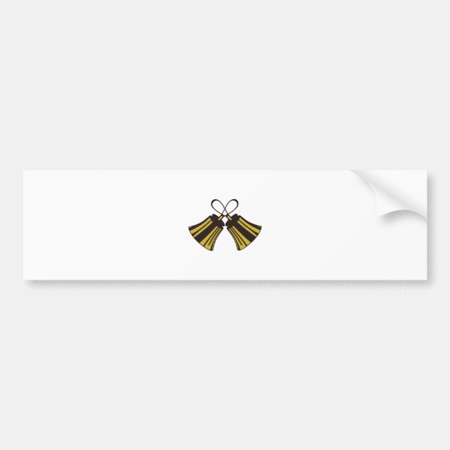 Crossed Handbells Bumper Sticker (Front)